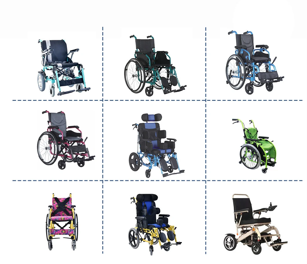 12" Wheels Lightweight Portable Transport Folding Wheelchair for Disabled with Hand Brakes
