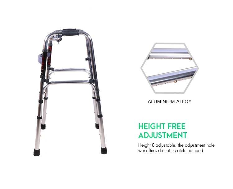 High Quality Medical Supplies Walking Aid Aluminum Folding Walker