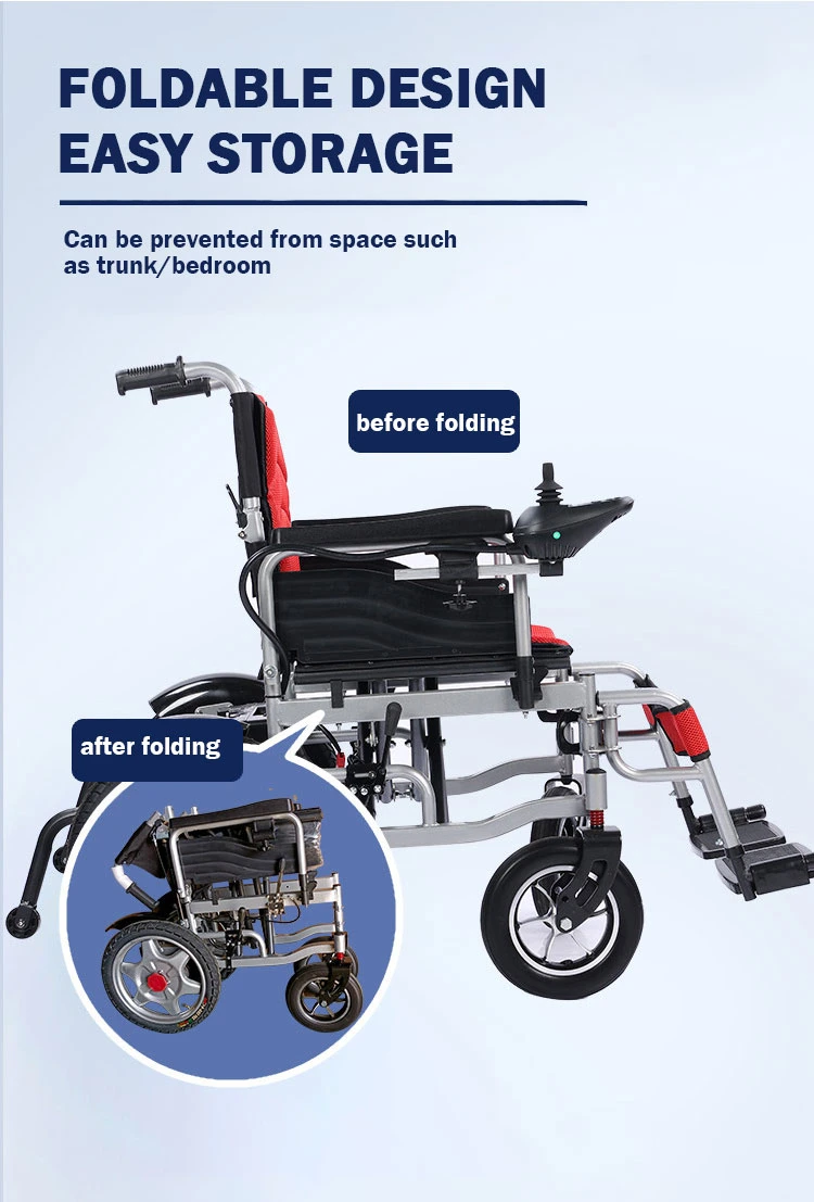 Foldable Four-Wheel Shock-Absorbing Model Disabled Elderly Scooter Intelligent Electric Wheelchair