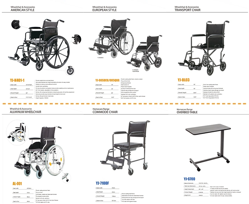 Shopping Aluminium Alloy Manual Transport Wheelchair Rollator Supplier