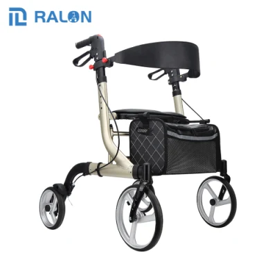Großhandel Medizinisches Gesundheitswesen Outdoor-Aluminium-Leichtgehhilfe-Rollator für Behinderte