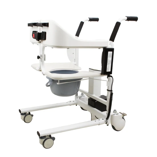 Transferliftstuhl mit Rädern, medizinische Schichtmaschine mit Toilettentoilette für behinderte ältere Menschen